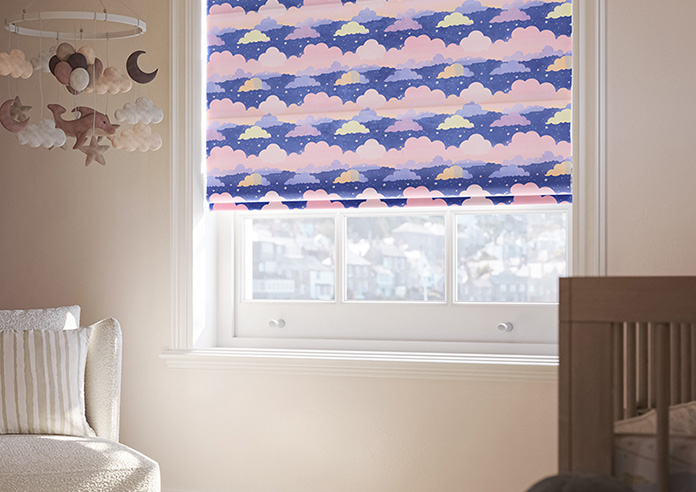 Cloudy Cosmos, Purple Twilight - Roman Blind - Image 5